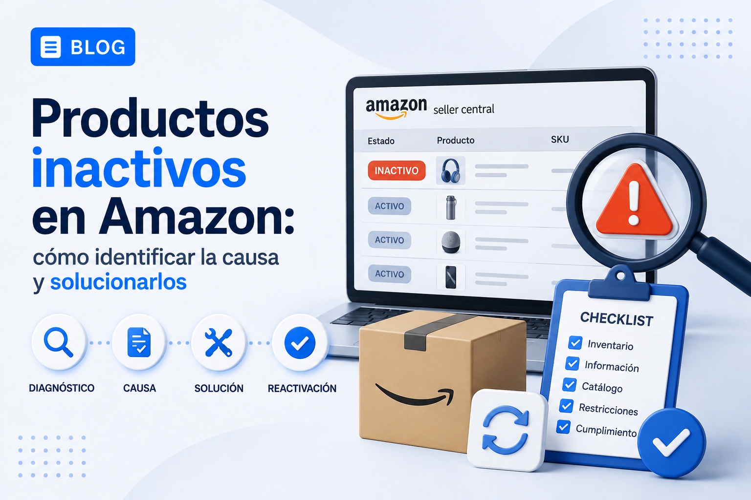 Productos inactivos en Amazon: cómo identificar la causa y solucionarlos