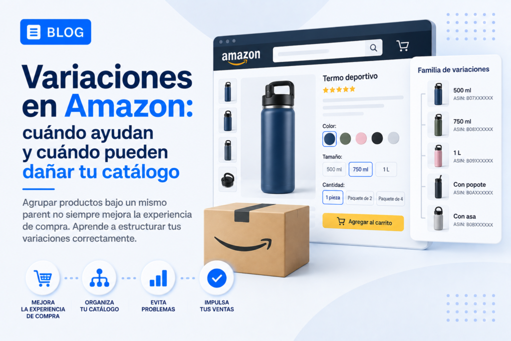 Variaciones en Amazon: cuándo ayudan y cuándo dañan tu catálogo